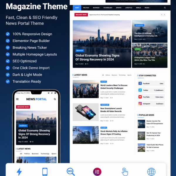 News Portal–Magazine Theme